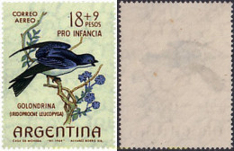 727018 MNH ARGENTINA 1964 PRO INFANCIA. AVES - Nuevos