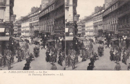 PARIS  -  (75)   -   LOT  DE  3  CARTES  STEROSCOPIQUES  BIEN  ANIMEES. - Cartoline Stereoscopiche