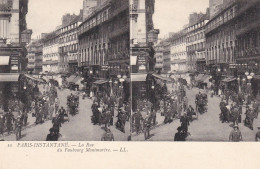 PARIS  -  (75)   -   LOT  DE  3  CARTES  STEROSCOPIQUES  BIEN  ANIMEES. - Stereoskopie