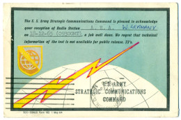 U.S. Army Strategic Communications Command, Radio Station Reception, Acknowledgement Card - Otros & Sin Clasificación