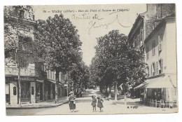 CPA RARE - VICHY - Rue Du Pont Et Source De L'Hôpital - Edit. B.F. - N°60 - Animé - Circulé - - Vichy