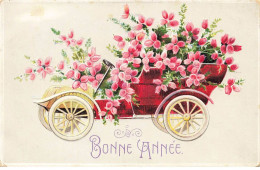 AUTOMOBILE #MK44433 VOITURE REMPLIT DE FLEURS BONNE ANNEE - Other & Unclassified