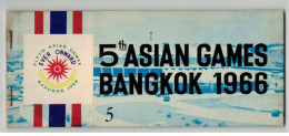 THAILANDE #FG35309 THAILAND CARNET 9 VUES VIEWS COMPLET 5TH ASIAN GAMES BANGKOK 1966 - Thaïland