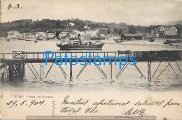 228048 SPAIN ESPAÑA VIGO PONTEVEDRA BEACH PLAYA DE BOUZAS & BOAT POSTAL POSTCARD - Other & Unclassified