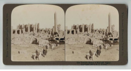 EGYPTE EGYPT #PP1333 KARNAK RUINS HE TEMPLE 1900 - Stereoscoop