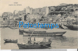 228049 SPAIN ESPAÑA VIGO PONTEVEDRA RIBERA DEL BERBES & BOAT POSTAL POSTCARD - Autres & Non Classés