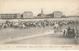 62 BERCK PLAGE #MK42714 BIPLAN VENANT D ATTERRIR SUR LA PLAGE EN FACE DE L HOPITAL MARITIME - Berck