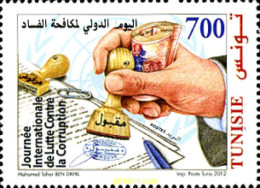 305746 MNH TUNEZ 2012 DIA ANTICORRUPCION - Tunesië (1956-...)