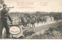 MILITARIA #MK43684 REGIMENTS MILITAIRE 9 EME D ARTILLERIE CHEVAUX TROMPETTE - Régiments