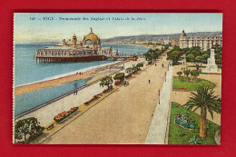 F-06-Nice-33PH  La Promenade Des Anglais Et Le Palais De La Jetée, Cpa Colorisée, BE - Parcs Et Jardins