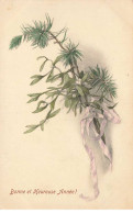 ILLUSTRATEURS #MK41665 BONNE ET HEUREUSE ANNEE BRANCHE SAPIN RUBAN PAR ILLUSTRATEUR M.M VIENNE - Vienne