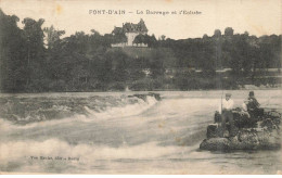 01 PONT D AIN #MK42386 LE BARRAGE ET L ECLUSE PECHE PECHEURS - Ohne Zuordnung