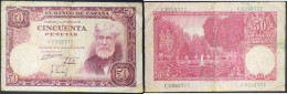 749 ESPAÑA 1951 50 Pesetas 31 De Diciembre De 1951 - Santiago Rusiñol - Otros & Sin Clasificación