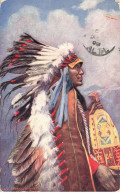 INDIENS #MK41856 CHIEF STRONGER HORSE COIFFE AMERINDIENNE - Native Americans