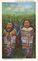 INDIENS #MK41843 A SAD LITTLE PAIR OF INDIAN PAPOOSES . BEBES QUI PLEURE - Indiani Dell'America Del Nord