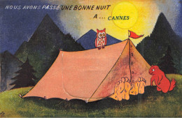 06 CANNES #MK42408 NOUS AVONS PASSE UNE BONNE NUIT A...CANNES TENTE HIBOUX CARTE SYSTEME - Cannes