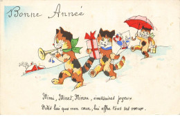 ILLUSTRATEURS #MK44865 GERMAINE BOURET BONNE ANNEE CHATS CADEAUX TROMPETTE PARAPLUIE - Bouret, Germaine