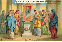 CHROMO #CL40359 CHOCOLAT POULAIN LES VESTALES FEMMES HISTOIRE ROMAINE ANTIQUE - Poulain