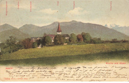 SUISSE #MK44818 AESCHI KIRCHE UND ALPEN - Aeschi Bei Spiez