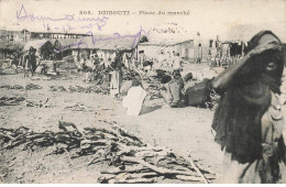 DJIBOUTI #MK46646 PLACE DU MARCHE + CACHET PAQ MARSEILLE A YOKOHAMA - Gibuti