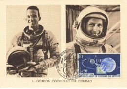 AVIATION ESPACE #FG46980 GORDON COOPER ET CH CONRAD LE BOURGET CARTE MAXIMUM - Espace