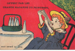 PUBLICITE #FG46588 GRANDS MAGASINS DU PRINTEMPS LAIT LAITIERE VACHE CARTE A SYSTEME - Pubblicitari