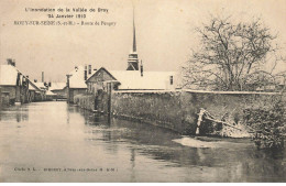 77 BRAY #MK46435 L INONDATION DE LA VALLEE DE BRAY 24 JANVIER 1910 MOUY SUR SEINE ROUTE DE PEUGNY - Bray Sur Seine