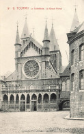 BELGIQUE - Tournai - Vue Générale De La Cathédrale - Grand Portail - Carte Postale Ancienne - Doornik