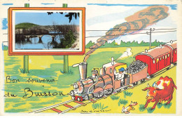 24 BUISSON #FG49267 BON SOUVENIR TRAIN PAR ILLUSTRATEUR FRESSAC - Otros & Sin Clasificación