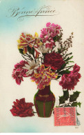 FLEURS #FG49251 BOUQUET DE FLEURS ET BEAU VASE BONNE ANNEE - Fiori