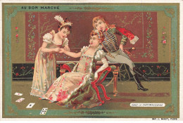 CHROMO #MK41102 AU BON MARCHE CHEZ LA CARTOMANCIENNE VOYANTE DISEUSE CARTES MINOT - Au Bon Marché