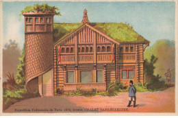 CHROMO #MK41058 SUEDE CHALET DARLECARLIEN EXPOSITION 1878 - Other & Unclassified