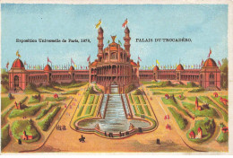 CHROMO #MK41064 PALAIS DU TROCADERO EXPOSITION 1878 - Sonstige & Ohne Zuordnung