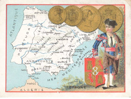 CHROMO #FG49332 ESPAGNE SPAIN ESPANA CARTE PLAN VERS 1880 - Other & Unclassified