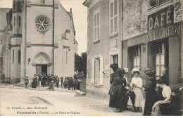 86 PLEUMARTIN #AS38631 LA POSTE ET L EGLISE - Pleumartin