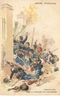 MILITAIRE #SAN46952 ARMEE FRANCAISE CHASSEURS A PIEDS ATTAQUE A LA BAIONNETTE D UNE VILLE BARRICADEE - Regiments