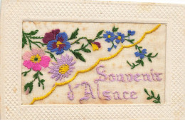FANTAISIE #SAN46947 CARTE BRODEE SOUVENIRS D ALSACE FLEURS - Embroidered