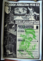 AFFICHE LEUVEN: Westvlaamsche Hoogstudenten Gilde 1932/33 - Affiches