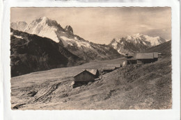 Carte Photo :  14 X 9  - VALLORCINE  -  Les Chalets De Balme. - L'Aiguille Verte Et Le Mont-Blanc - Andere & Zonder Classificatie