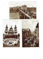 Lot 3 Cpa - London -  St. Paul's Cathedral - The Strand - Bridge - Autobus Ancien Kia Ora - Valentine's Photo Brown - St. Paul's Cathedral