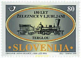 58934 MNH ESLOVENIA 1999 150 ANIVERSARIO DEL FERROCARRIL ZELEZNICA-LJUBLJANA - Slovenië