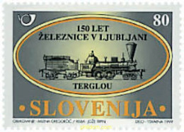 58934 MNH ESLOVENIA 1999 150 ANIVERSARIO DEL FERROCARRIL ZELEZNICA-LJUBLJANA - Eslovenia