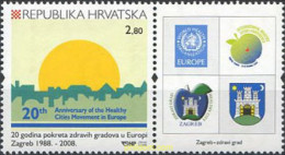 218385 MNH CROACIA 2008 20 ANIVESARIO DEL MOVIMIENTO DE LAS VILLAS SANAS - Kroatië