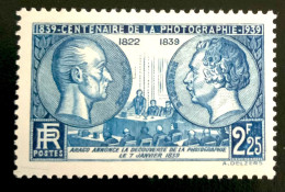 1939 FRANCE N 427 CENTENAIRE DE LA PHOTOGRAPHIE - NEUF** - Nuevos