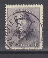 COB 169 Oblitération Centrale VERVIERS 1B - 1919-1920 Albert Met Helm