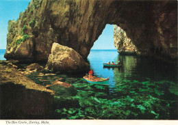 MALTE - The Bleu Grotto - Zurrieg - Malta - La Mer - Barques - Animé - Colorisé - Carte Postale - Malte