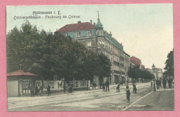 68 - MÜLHAUSEN - MULHOUSE - Colmarerstrasse - Faubourg De Colmar - Garage Auto MATHIS - Timbre Taxe - 3 Scans - Mulhouse