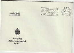 Liechtenstein 1964: Regierung Des F.L. AMTLICH Mit ⊙ VADUZ 16.IX.1964 Helft Dem KOMITEE Vom ROTEN KREUZ - Dienstzegels
