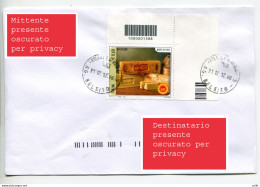 Formaggio Ragusano Con Codice A Barre Isolato Su Busta - 1946-60: Poststempel