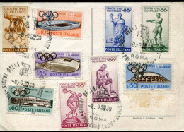 X0313 Italia, Special Card With The Complete Set Of The Issue Olympiade Of Roma 8.9.1960 - Sommer 1960: Rom